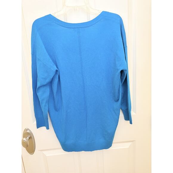 Banana Republic Merino Extra Fine Wool Blue Long Sleeve Sweater Size X-Large - Picture 3 of 4